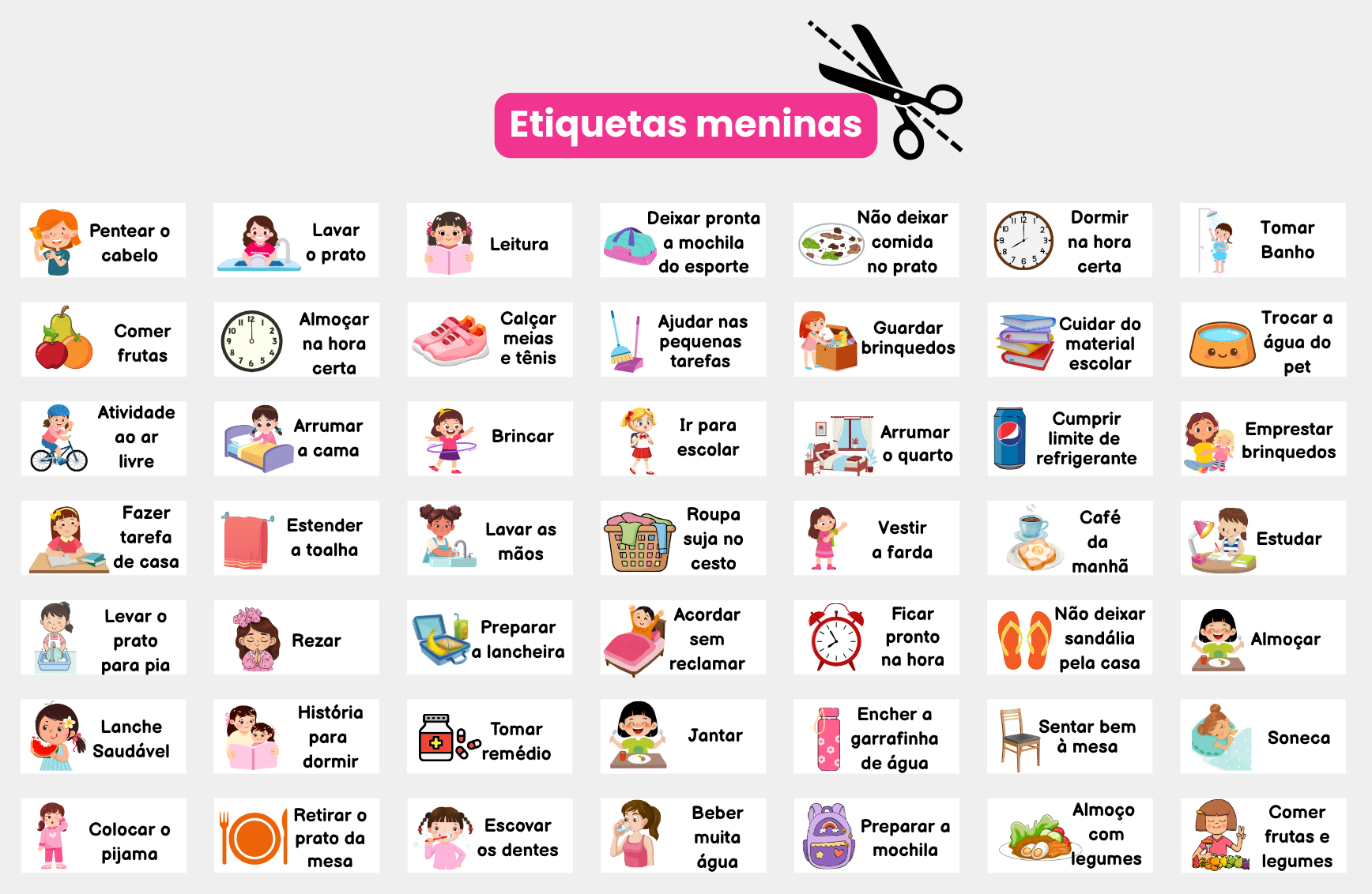 Etiquetas meninas